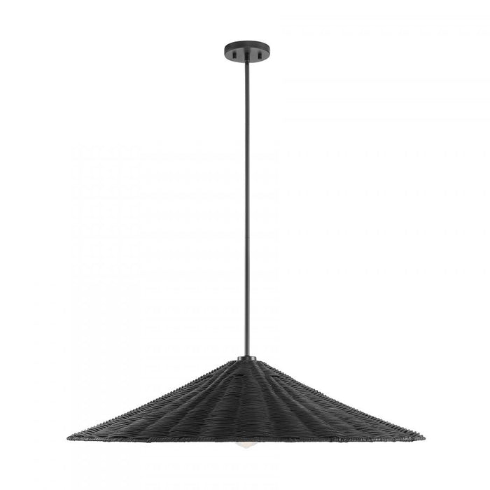 1-Light Pendant in Matte Black