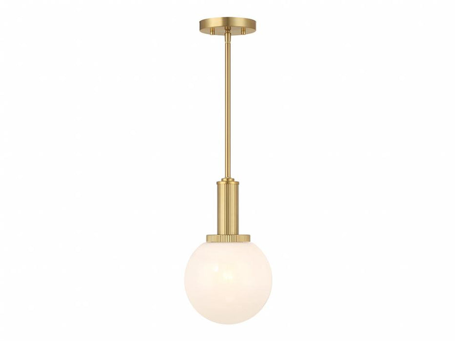 1-Light Pendant in Natural Brass