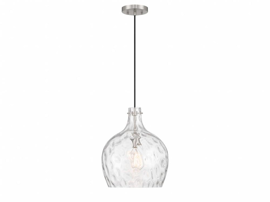 1-Light Pendant in Brushed Nickel