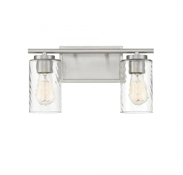 2-Light Bathroom Vanity Light in Brushed Nickel