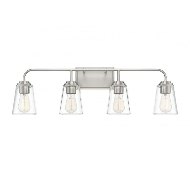 4-Light Bathroom Vanity Light in Brushed Nickel