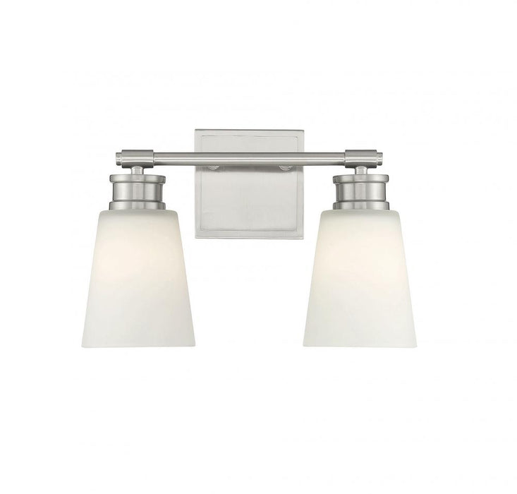 2-Light Bathroom Vanity Light in Brushed Nickel