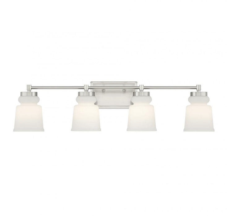 4-Light Bathroom Vanity Light in Brushed Nickel
