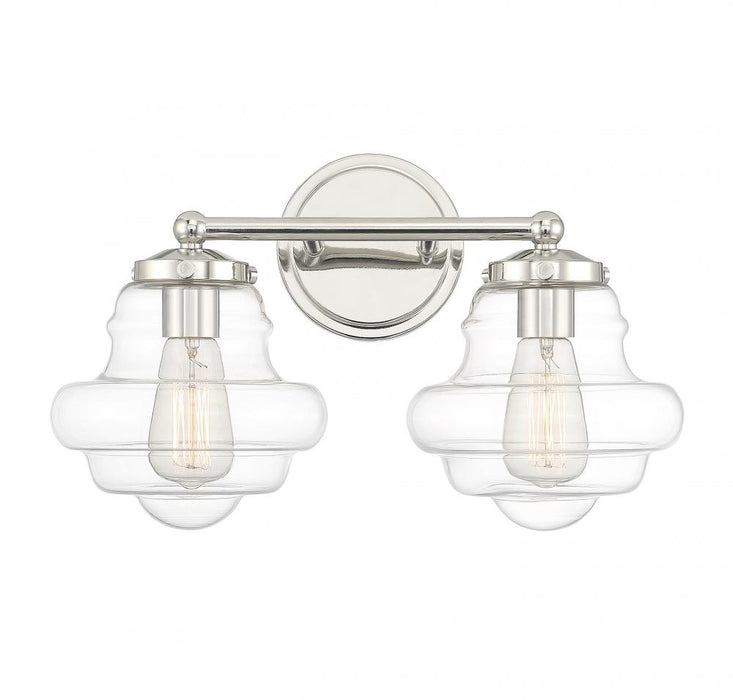 2-Light Bathroom Vanity Light in Polished Nickel
