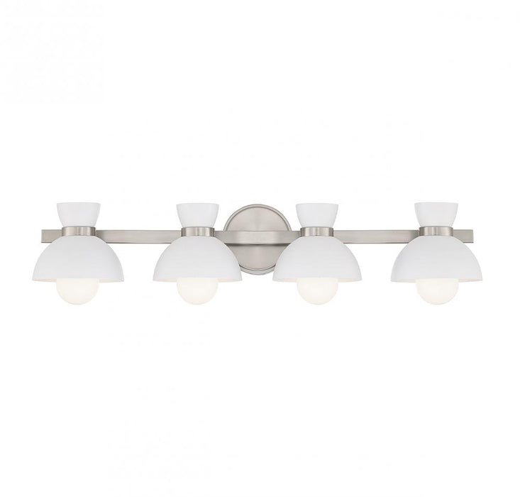 4-Light Bathroom Vanity Light in Brushed Nickel