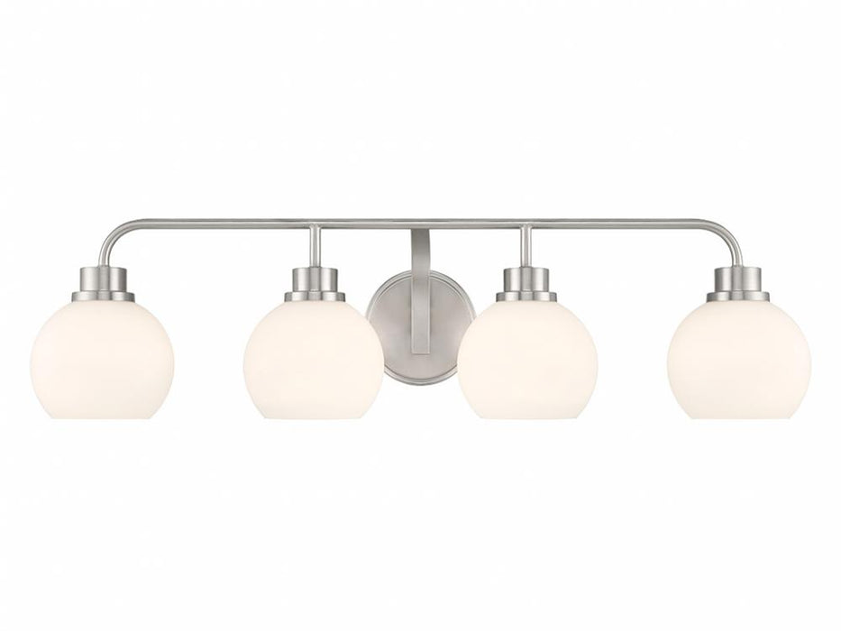 4-Light Bathroom Vanity Light in Brushed Nickel