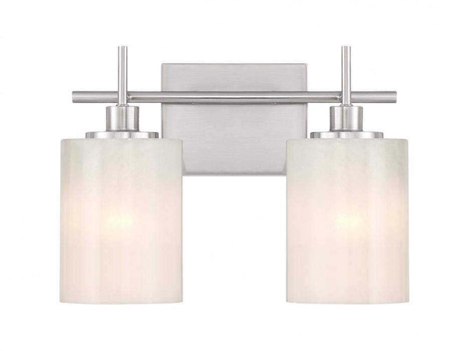 2-Light Bathroom Vanity Light in Brushed Nickel
