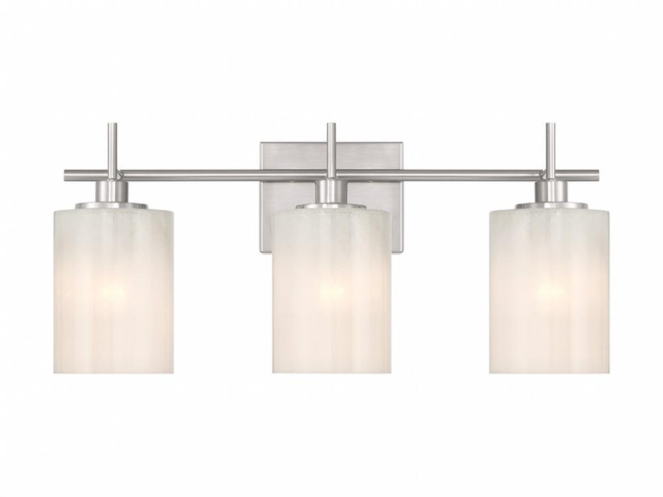 3-Light Bathroom Vanity Light in Brushed Nickel