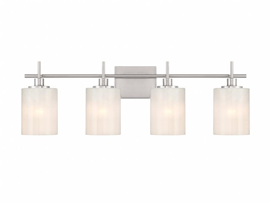 4-Light Bathroom Vanity Light in Brushed Nickel