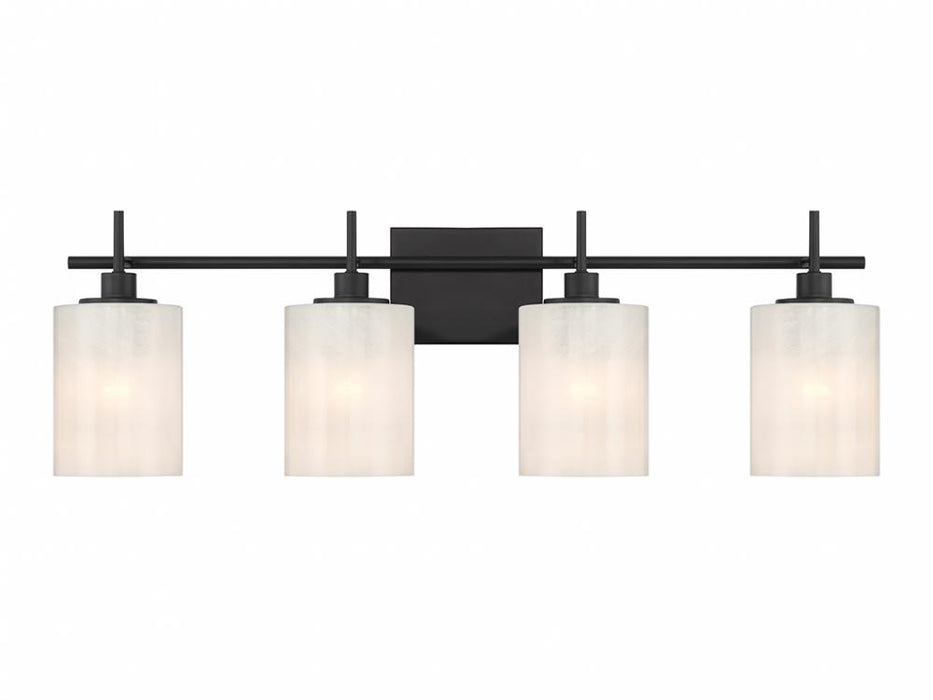 4-Light Bathroom Vanity Light in Matte Black