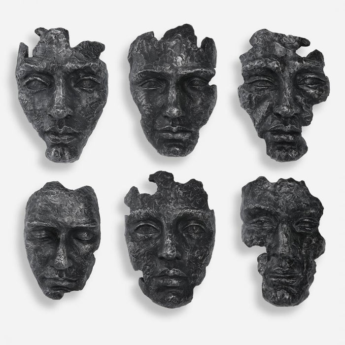 Uttermost Self-Portrait Metallic Wall Decor Set/6