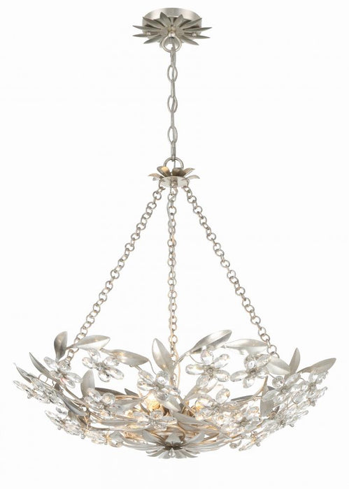 Marselle 6 Light Antique Silver Chandelier