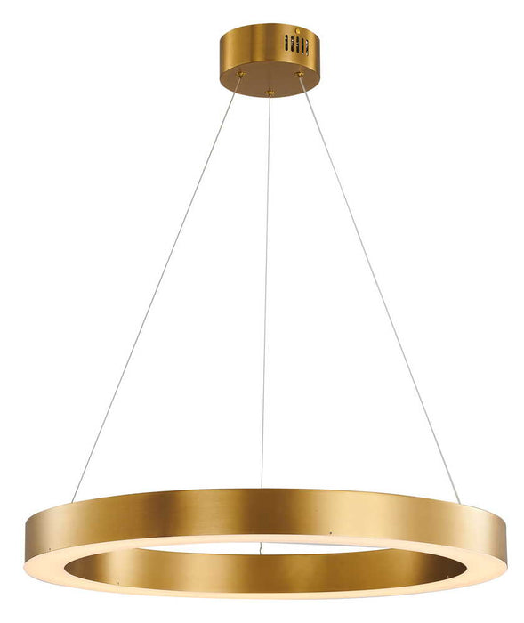 LED Chandelier Antique Brass