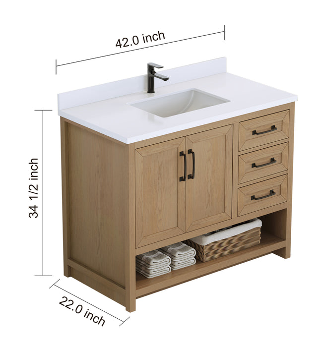 Venice 42" Modern Single Bathroom Vanity