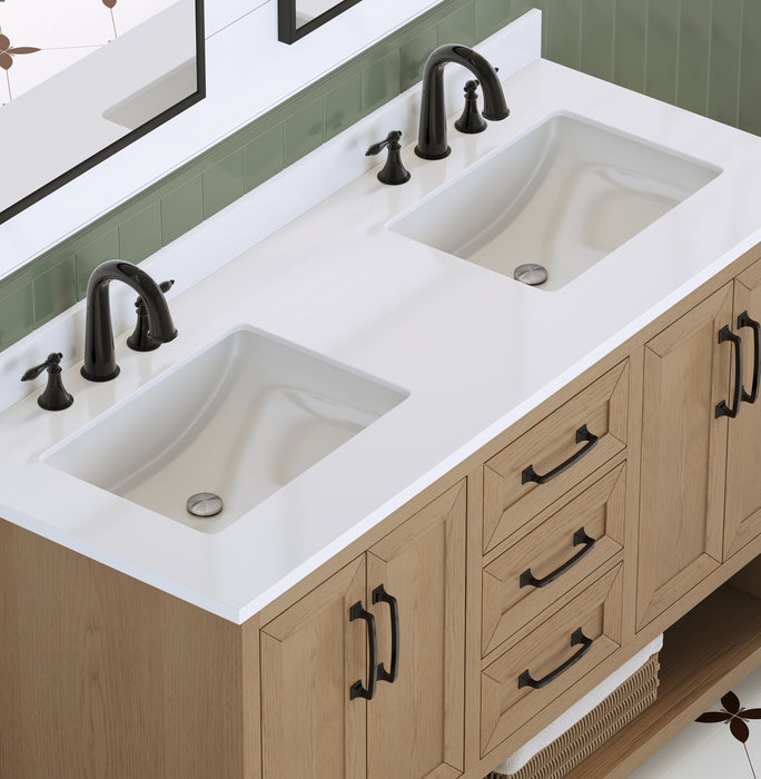 Venice 55" Modern Double Bathroom Vanity