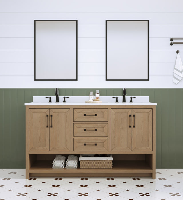 Venice 60" Modern Double Bathroom Vanity