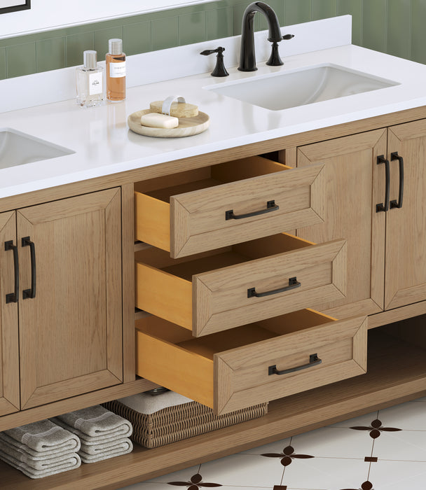 Venice 72" Modern Double Bathroom Vanity