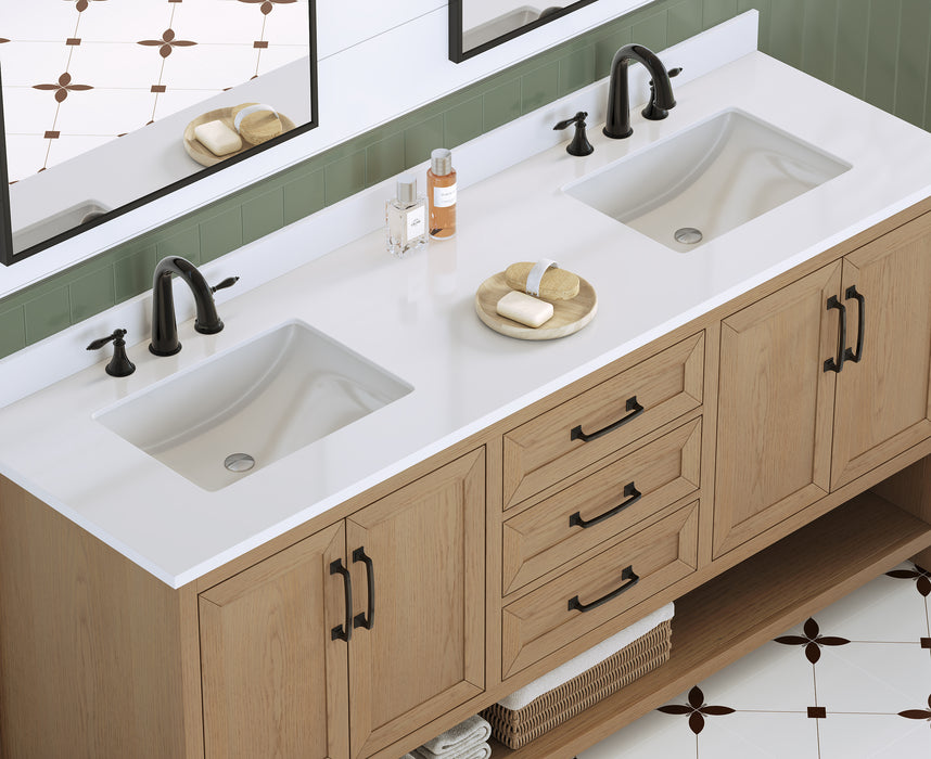 Venice 72" Modern Double Bathroom Vanity