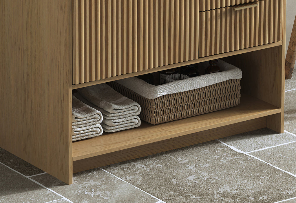 San Diego 36" Oak Gray Bathroom Vanity, Single Sink