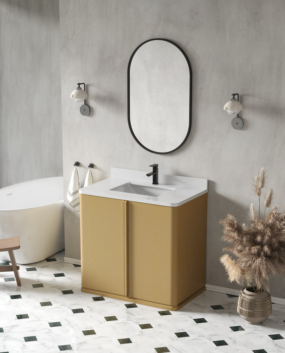 Lucas 36" Natural Oak Free Standing Bathroom Vanity