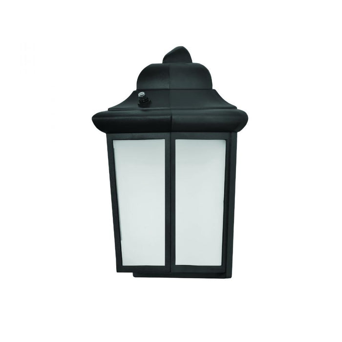 Patriot - Outdoor Light Fixture - Black Finish - White Glass Shade