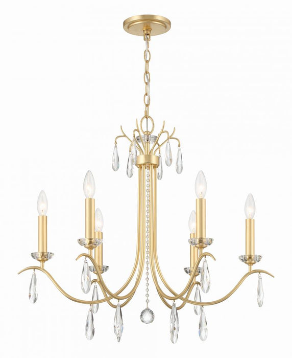 Rollins 6 Light Antique Gold Chandelier