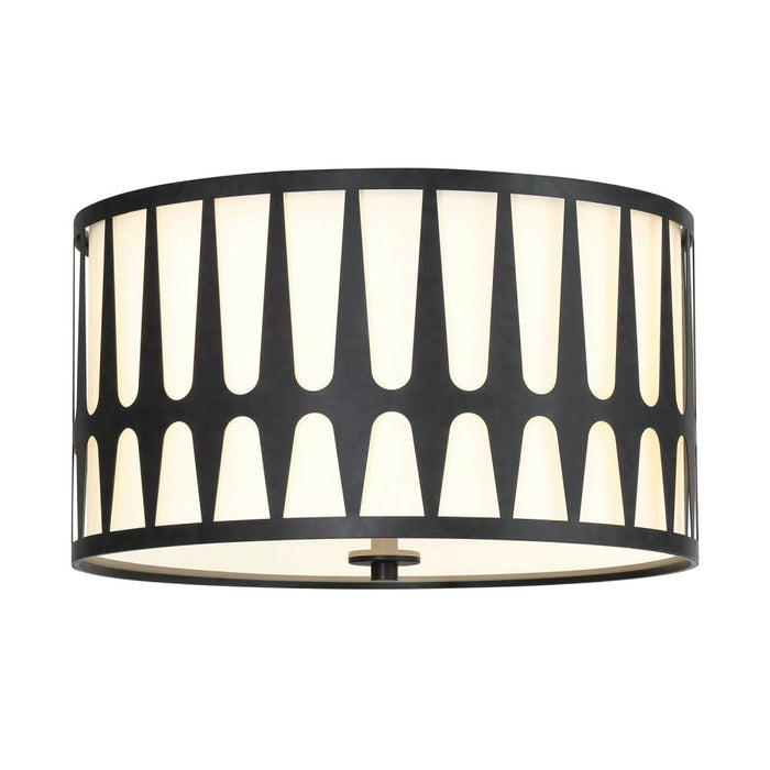 Royston 3 Light Black Flush Mount