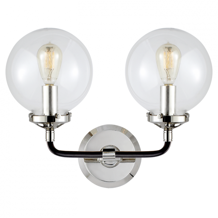 Bistro Double Light Curved Sconce