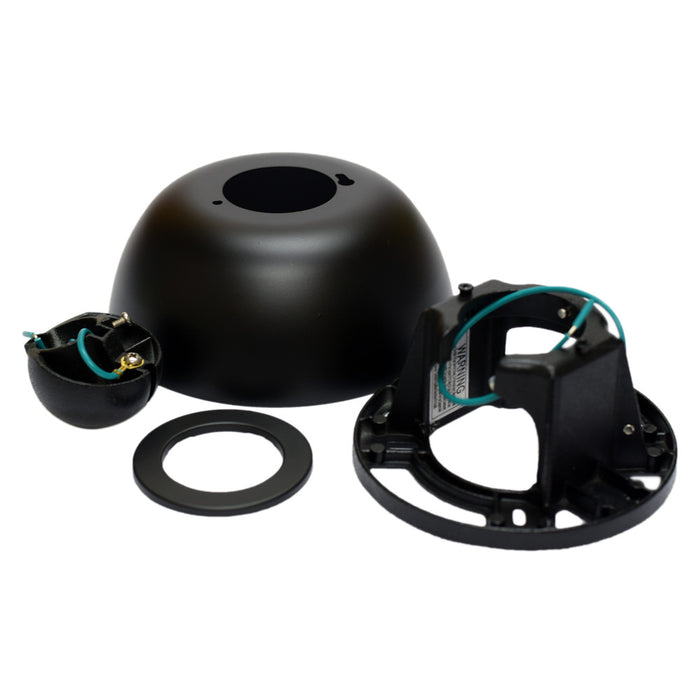 Ceiling Fan Sloped Ceiling Kit - 1-inch - Black - Wet Rated