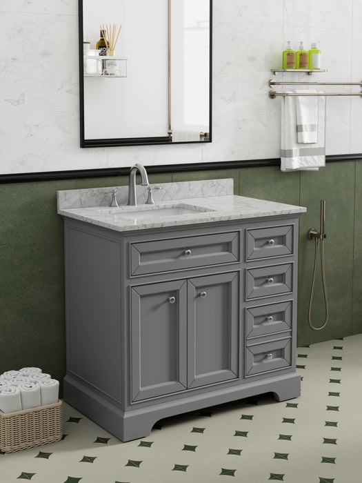 South Bay 37" Gray Single Bathroom Vanity
