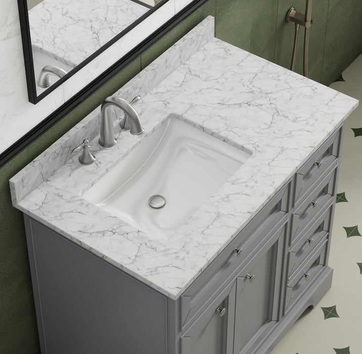South Bay 37" Gray Single Bathroom Vanity
