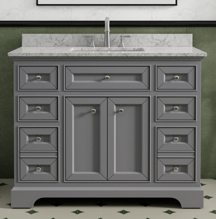 South Bay 43" Gray Single Bathroom Vanity