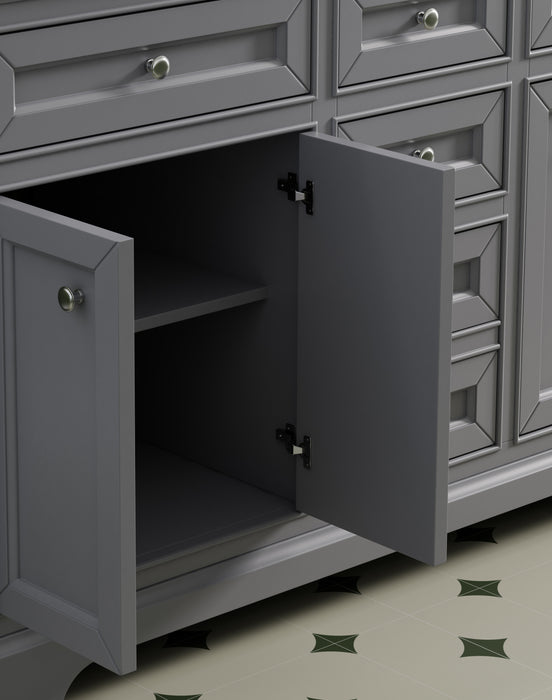 South Bay 55" Gray Double Bathroom Vanity