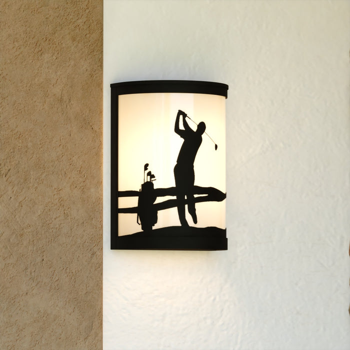 Augusta 8-in. W Indoor-Ouitdoor Wall Light Black