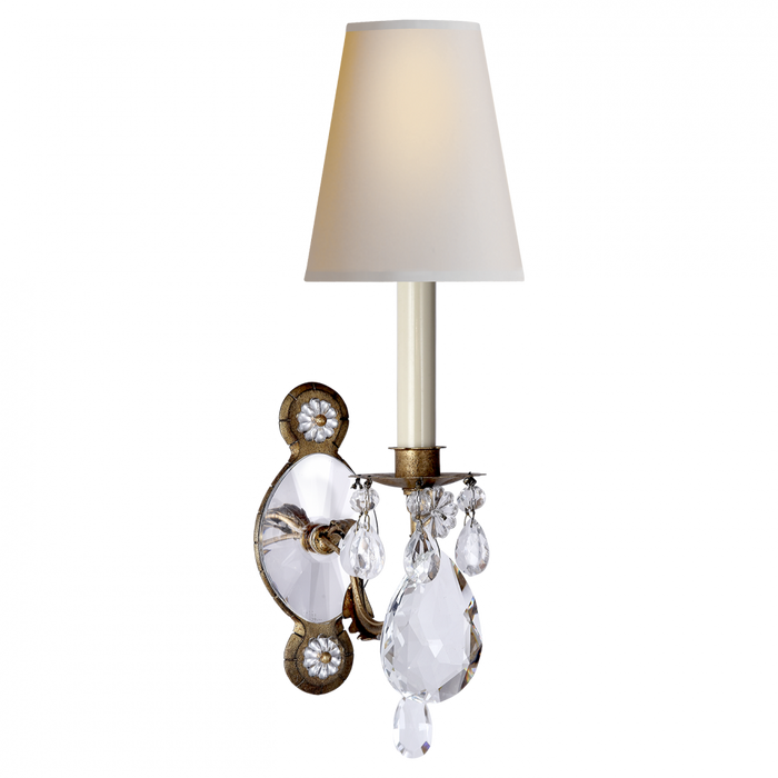 Yves Crystal Single Arm Sconce