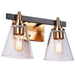 Temtocaxy 2-Light Black and Brass Vanity Light