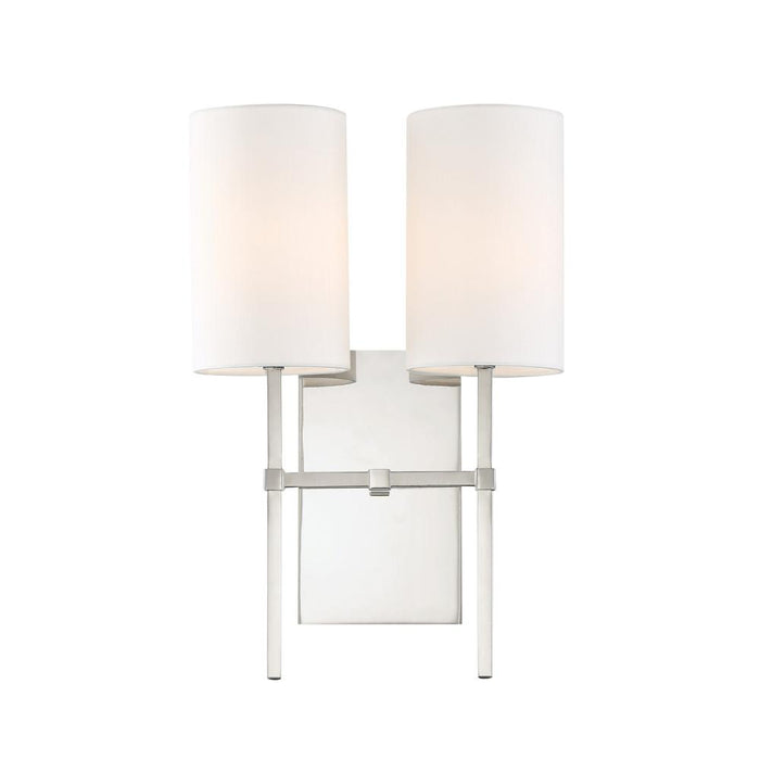Veronica 2 Light Polished Nickel Sconce