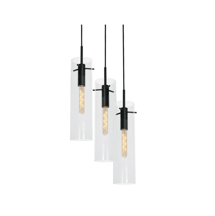 Vista 3 Light Round Pendant, 60W, BK