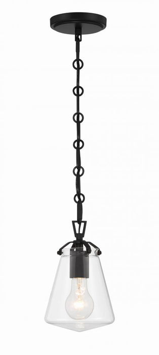 Voss 1 Light Matte Black Mini Pendant