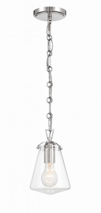 Voss 1 Light Polished Nickel Mini Pendant