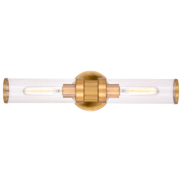 Levitt 2 Light Wall Light Satin Brass