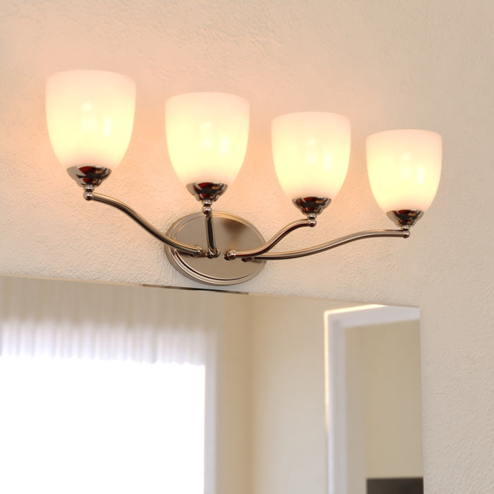 Bellwood 28-in. W 4 Light Vanity Satin Nickel