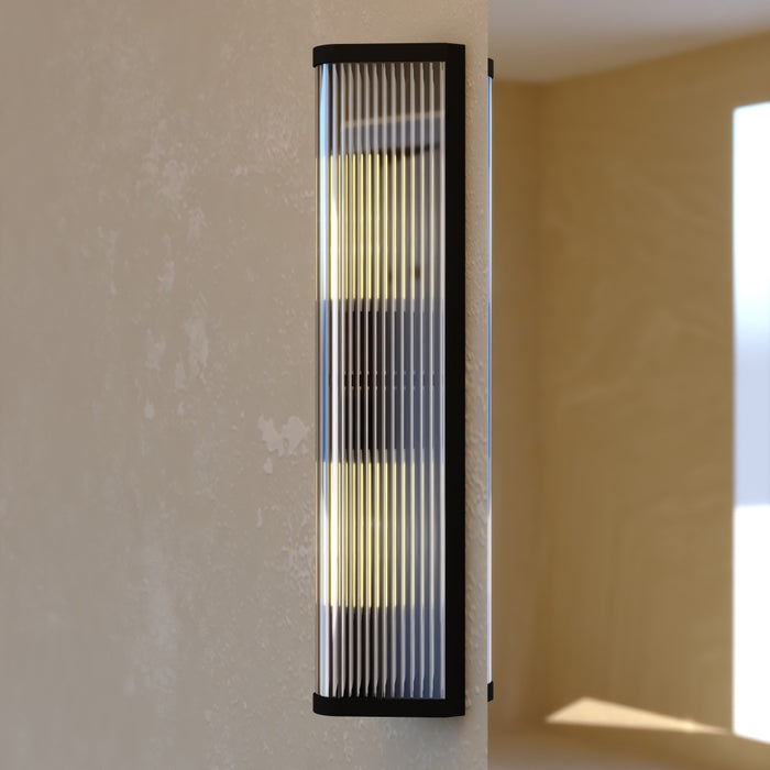Barbier 22-in. H 2 Light Wall Light Matte Black