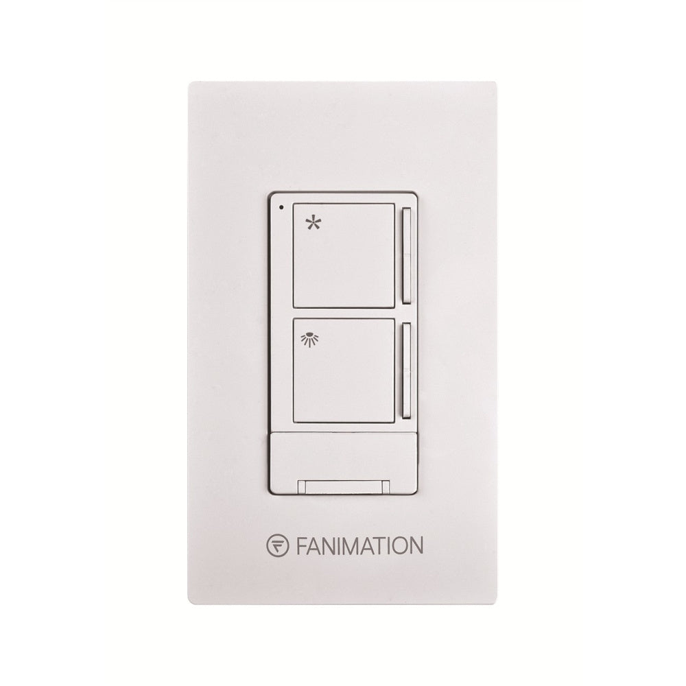 Ceiling Fan Wall Control with Receiver - 3 Speed Fan and Light - White ...