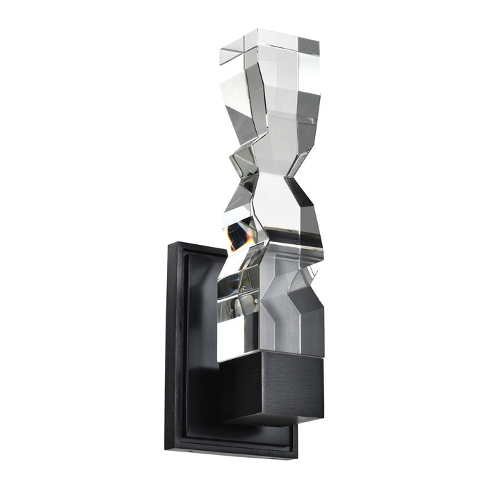 Mamadim LED 3"x3" Single Crystal Wall Sconce in Satin Black