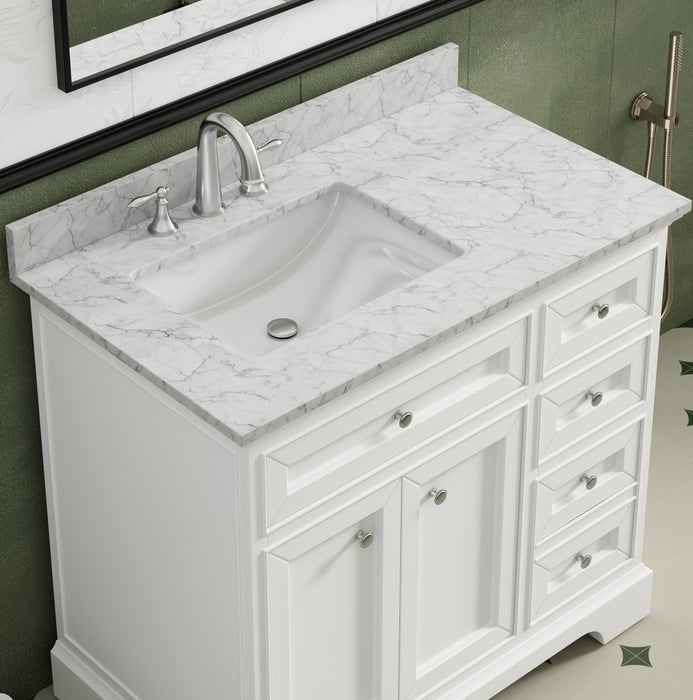 South Bay 37" White Single Bathroom Vanity