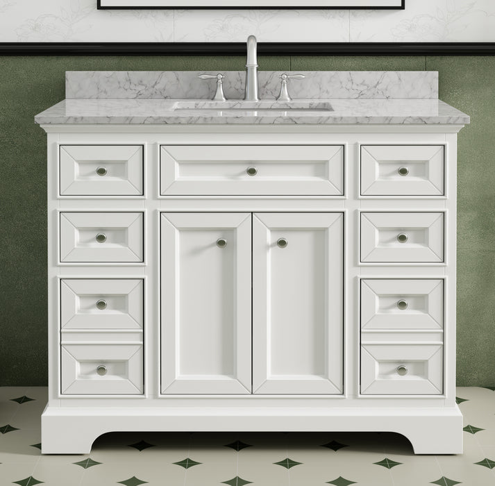 South Bay 43" White Single Bathroom Vanity