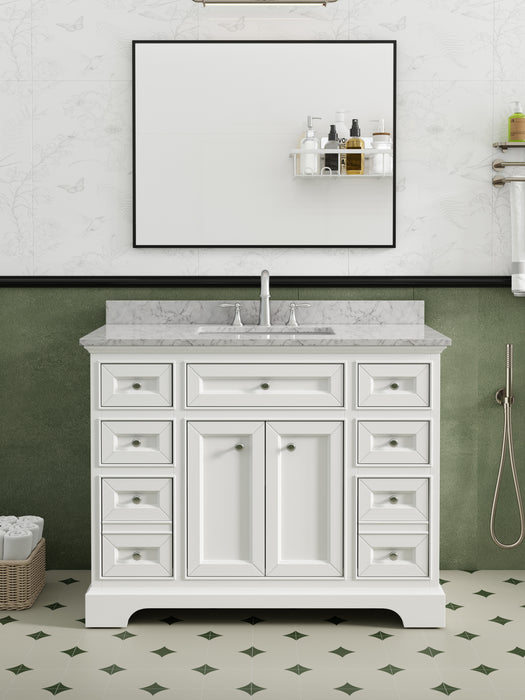 South Bay 43" White Single Bathroom Vanity