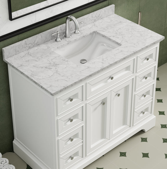South Bay 43" White Single Bathroom Vanity