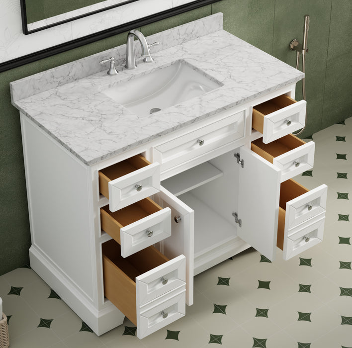 South Bay 43" White Single Bathroom Vanity